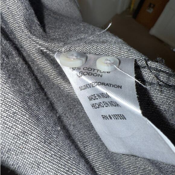 New Tahari Button Down Black Denim Shirt Dark Shadow size S - Picture 7 of 7